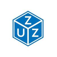 design de logotipo de letra zuz em fundo branco. conceito de logotipo de letra de iniciais criativas zuz. design de letra zuz. vetor