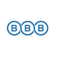 design de logotipo de carta bbb em fundo branco. conceito de logotipo de letra de iniciais criativas bbb. design de letra bbb. vetor