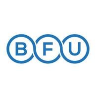 design de logotipo de carta bfu em fundo branco. conceito de logotipo de letra de iniciais criativas bfu. design de letra bfu. vetor