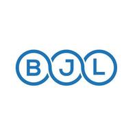 design de logotipo de letra bjl em fundo branco. conceito de logotipo de letra de iniciais criativas bjl. design de letra bjl. vetor