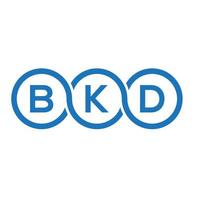 design de logotipo de letra bkd em fundo branco. conceito de logotipo de letra de iniciais criativas bkd. design de letra bkd. vetor