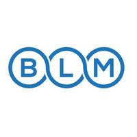 design de logotipo de carta blm em fundo branco. conceito de logotipo de letra de iniciais criativas blm. design de letra blm. vetor