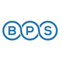 design de logotipo de carta bps em fundo branco. conceito de logotipo de letra de iniciais criativas bps. design de letra bps. vetor
