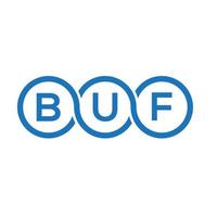 buf carta logotipo design em fundo branco. buf conceito de logotipo de letra de iniciais criativas. design de letra buf. vetor