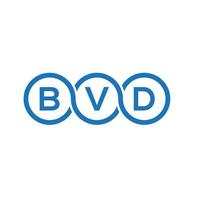 design de logotipo de carta bvd em fundo branco. conceito de logotipo de letra de iniciais criativas bvd. design de letras bvd. vetor