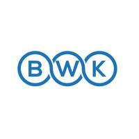 design de logotipo de carta bwk em fundo branco. conceito de logotipo de letra de iniciais criativas bwk. design de letra bwk. vetor