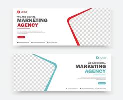 modelo de design de banner de marketing empresarial vetor