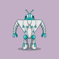 humanóide triângulo mascote robô vetor
