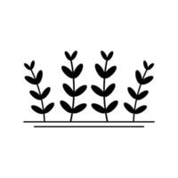 árvore Relva Preto ícone logotipo isolado placa símbolo vetor Projeto.