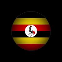 país Uganda. bandeira de uganda. ilustração vetorial. vetor