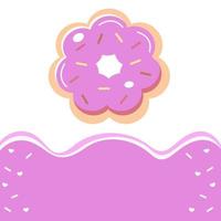 roxa rosquinha vetor conjunto isolado em branco e roxa fundo. topo Visão rosquinhas coleção para dentro Esmalte com blueberry.flat Projeto ilustração. kawaii, fofo desenho animado doces e sobremesas.