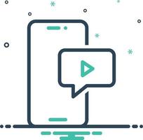 misturar ícone para vídeo mensagem vetor