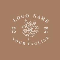 botânico floral elemento mão retirou. logotipo para spa e beleza salão, butique, Casamento convite, orgânico comprar, flor comprar, fotografia, Cosmético e etc. vetor