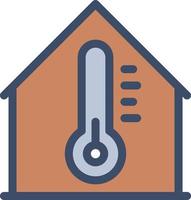 ilustração vetorial de temperatura em casa em ícones de símbolos.vector de qualidade background.premium para conceito e design gráfico. vetor