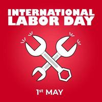 pode dia social meios de comunicação postar Projeto para a comemorar internacional trabalho dia para trabalhadores e empregado fortalecimento vetor