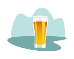 ícone isolado de copo de cerveja vetor
