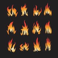 Carvão ardente fogo de chama brilhante realista na pilha de carvões closeup  ilustração vetorial para lareira de chamas de grelha carbono quente ou  imagem de carvão brilhante