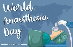 design de banner do dia mundial da anestesia vetor