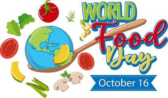 design de pôster do dia mundial da comida vetor