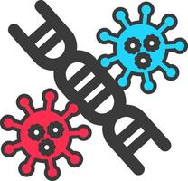 ícone de vírus de infecção, estilo de estrutura de tópicos vetor