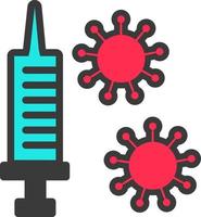 ícone de vírus de infecção, estilo de estrutura de tópicos vetor