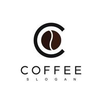 café logotipo Projeto modelo com vintage conceito estilo. usando carta c e café feijão ícone para café fazer compras e cafeteria o negócio vetor