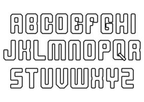 conjunto do alfabeto cartas dentro esboço estilo vetor
