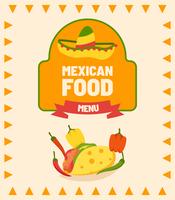 Vetores de menu de comida mexicana