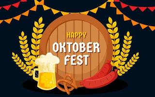 feliz fundo oktoberfest vetor