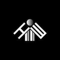hw letter logo design criativo com gráfico vetorial, hw logotipo simples e moderno. vetor