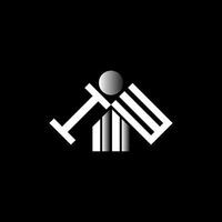 iw letter logo design criativo com gráfico vetorial, iw logotipo simples e moderno. vetor