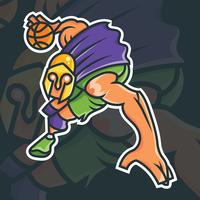 Mascote de basquete vetor