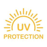 ícone de proteção contra radiação uv símbolo de luz ultravioleta solar para design gráfico, logotipo, site, mídia social, aplicativo móvel, ilustração de interface do usuário. vetor