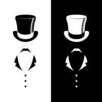 design vintage cavalheiro clube preto e branco. vetor