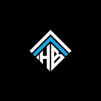 design criativo do logotipo da carta hb com gráfico vetorial, logotipo simples e moderno da hb. vetor