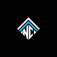 design criativo do logotipo da carta nc com gráfico vetorial, logotipo simples e moderno do nc. vetor