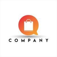 compras conversação logotipo vetor