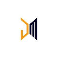 design criativo do logotipo da carta jm com gráfico vetorial, logotipo simples e moderno da jm. vetor