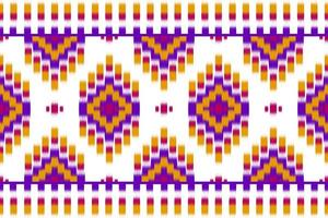 tapete étnico ikat arte padrão. sem costura padrão geométrico étnico ikat em tribal. estilo mexicano. vetor