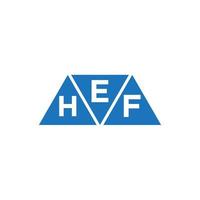 ehf triângulo forma logotipo Projeto em branco fundo. ehf criativo iniciais carta logotipo conceito. vetor