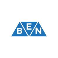 ebn triângulo forma logotipo Projeto em branco fundo. ebn criativo iniciais carta logotipo conceito. vetor