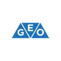 ego triângulo forma logotipo Projeto em branco fundo. ego criativo iniciais carta logotipo conceito. vetor