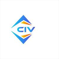 civil abstrato tecnologia logotipo Projeto em branco fundo. civil criativo iniciais carta logotipo conceito. vetor