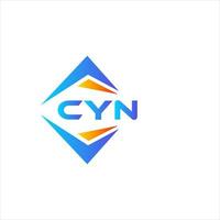 cyn abstrato tecnologia logotipo Projeto em branco fundo. cyn criativo iniciais carta logotipo conceito. vetor