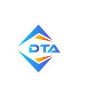 dta abstrato tecnologia logotipo Projeto em branco fundo. dta criativo iniciais carta logotipo conceito. vetor