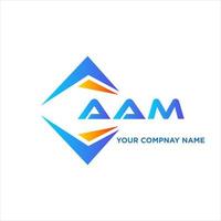 aam abstrato tecnologia logotipo Projeto em branco fundo. aam criativo iniciais carta logotipo conceito. vetor
