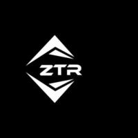 ztr abstrato tecnologia logotipo Projeto em Preto fundo. ztr criativo iniciais carta logotipo conceito. vetor