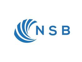 nsb carta logotipo Projeto em branco fundo. nsb criativo círculo carta logotipo conceito. nsb carta Projeto. vetor