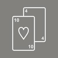 ícone de vetor de cartas de jogar