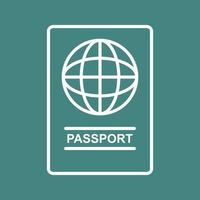 ícone de vetor de passaporte